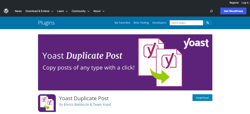 Yoast Duolicate post