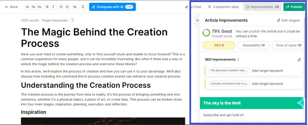 ContentShake AI - improvements