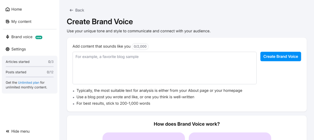 Create Brand Voice