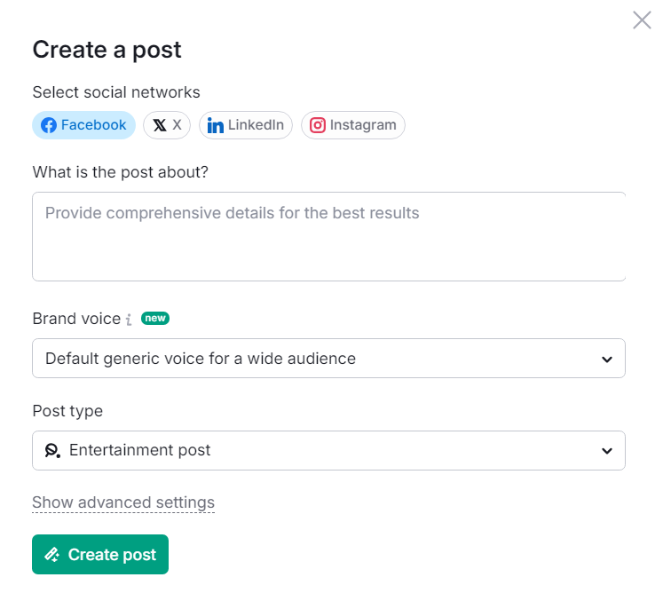 Promote content - ContentShake AI