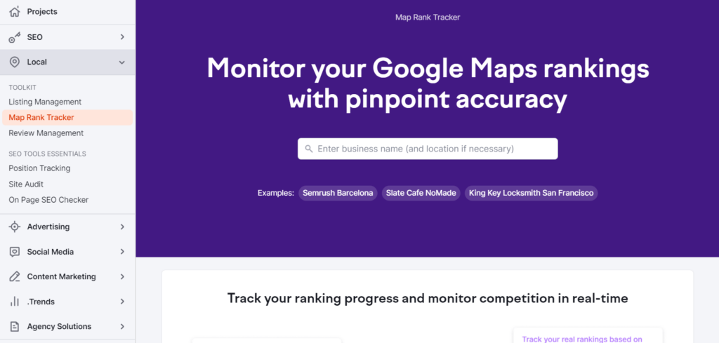 Map Rank Tracker: Tracking Local Search Rankings on Map