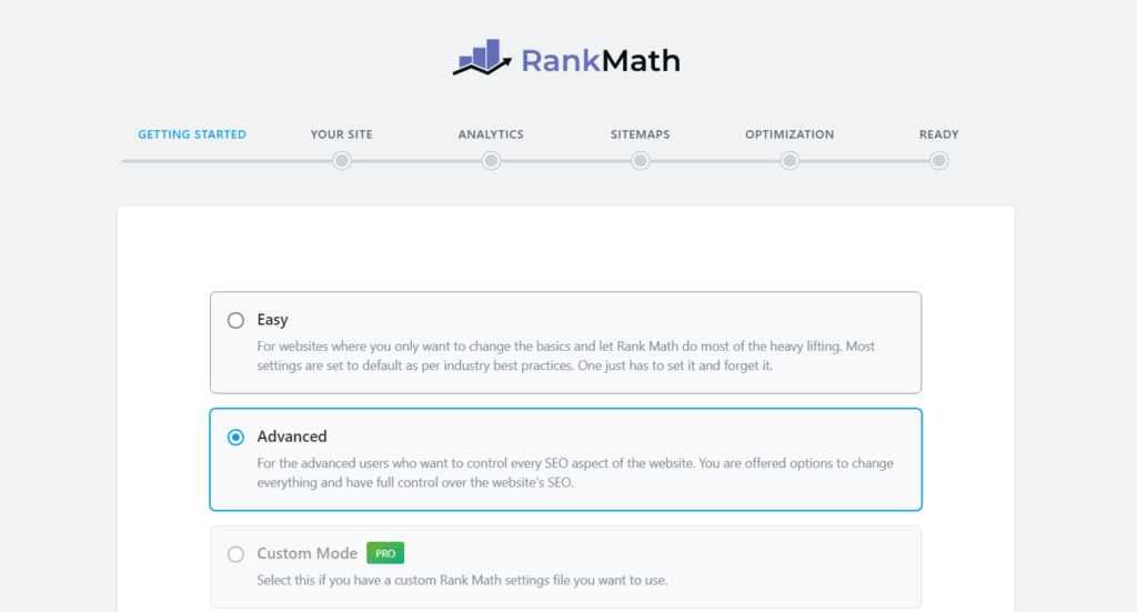 Setup Wizard - Rank Math 