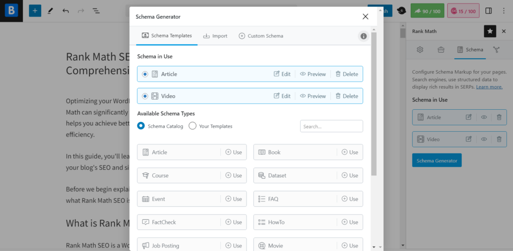 choosing the appropriate Schema