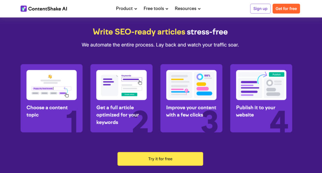 ContentShake AI - a content writing tool that leverages Semrush’s data and AI technology