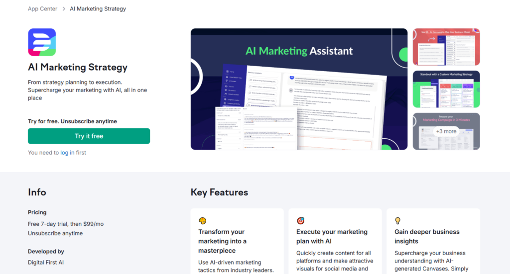 AI Marketing Strategy app