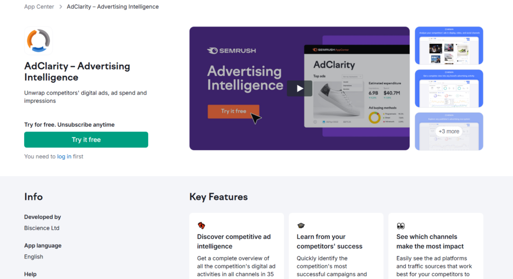 AdClarity - Advertising Intelligence app